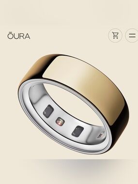 Oura Ring 4, Gold, Size 7, ScratchFree
W/ Charger Charging Case and Clear Covers